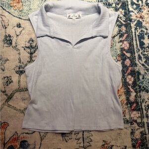JoyLab Light Blue Ribbed Tank Top